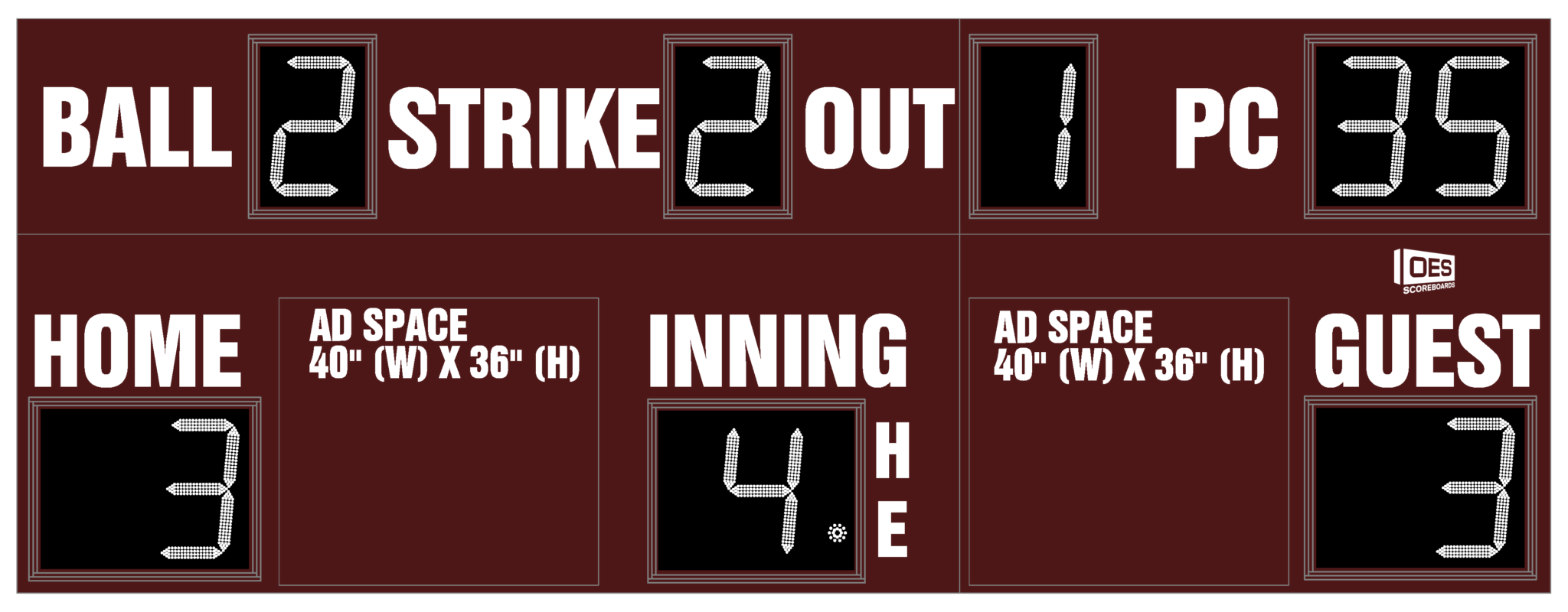 On Board Charger 72V 3.3Kw Can Bus - Tableau de pointage extérieur pour baseball